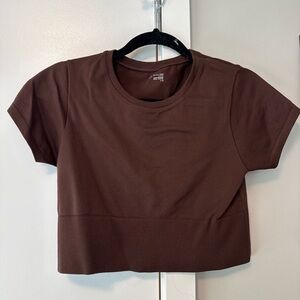 Aerie Chocolate Brown Crop Top